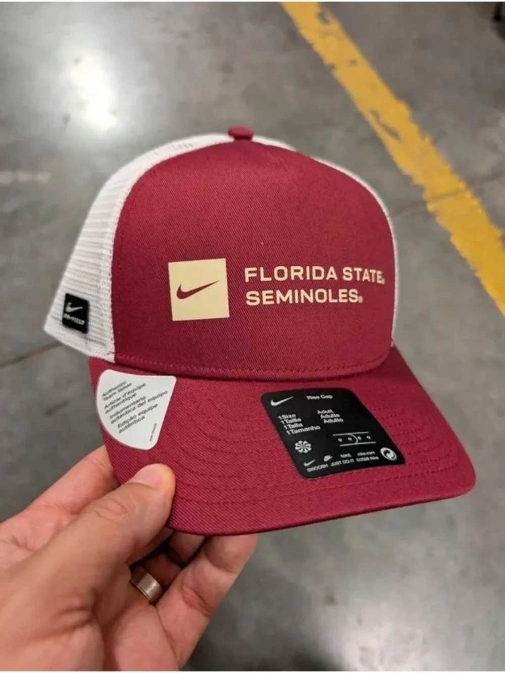 Nike Florida State Seminoles On-Field Rise Trucker Snapback Hat – NWT Garnet / W